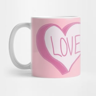 Giant Pink Love Heart Mug